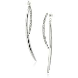 GUESS ''Basic'' Curved Stick Front/Back Linear Drop Earrings