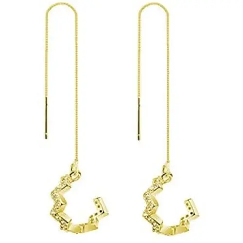 SLUYNZ 925 Sterling Silver Wave Cuff Earrings Wrap Tassel Earrings for Women Teen Girls Threader Earrings Chain SLUYNZ 925 Sterling Silver Wave Cuff Earrings Wrap Tassel Earrings for Women Teen Girls Threader Earrings Chain