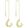 SLUYNZ 925 Sterling Silver Wave Cuff Earrings Wrap Tassel Earrings for Women Teen Girls Threader Earrings Chain