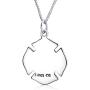 Personalized Medal Firefighter Fire Dept Shield Medallion Pendant Necklace For Women Firemens Wife 925 Sterling Silver