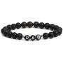 Xusamss Fashion 8MM Natural Stone Matte Agate Turquoise Elastic Bracelet DAD Bead Bracelet