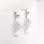Butterfly Earrings for Women Stainless Steel Earrings Leaves Shaped Dangle Earrings Gifts Girls Jewelry Christmas Valentines Day present