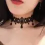 Kercisbeauty Black Lace Choker Gothic Necklace with Crystal for Women and Girls Halloween Party Custume Vintage Thick Choker Kercisbeauty Black Lace Choker Gothic Necklace with Crystal for Women and Girls Halloween Party Custume Vintage Thick Choker