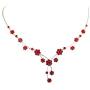 Faship Gorgeous Rhinestone Crystal Floral Necklace Earrings Set