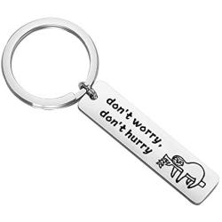 Gzrlyf Sloth Keychains Funny Sloth Gifts Sloth Lover Gifts Don’t Hurry Don’t Worry