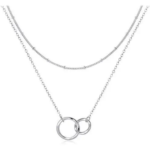 Fettero Layered Necklace Double Circle Generations Interlocking Infinity Hammered Pendant Dainty 14K Plated Minimalist Simple for Mother Daughter Sister Granddaughter Grandson Jewelry Gift Fettero Layered Necklace Double Circle Generations Interlocking Infinity Hammered Pendant Dainty 14K Plated Minimalist Simple for Mother Daughter Sister Granddaughter Grandson Jewelry Gift