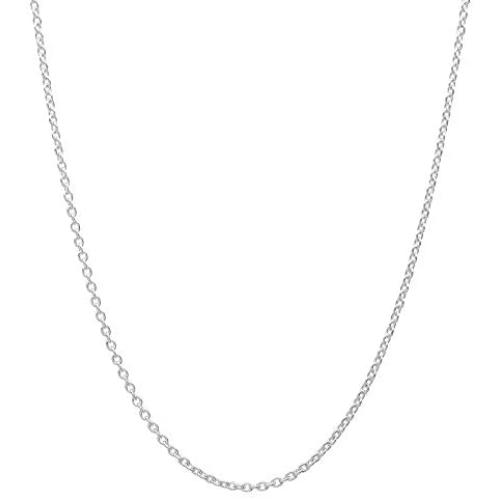 Pori Jewelers Genuine Platinum 950 Solid Diamond Cut Anchor Chain Necklace -1.5mm Thick - Available in 16''-24''