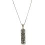 925 Sterling Silver Traveler’s Prayer Mezuzah Pendant & Prayer Box Charm Pendant on 19.5” Box Chain Necklace - Ideal Men & Women Protection Jewelry Gift