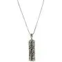 925 Sterling Silver Traveler’s Prayer Mezuzah Pendant & Prayer Box Charm Pendant on 19.5” Box Chain Necklace - Ideal Men & Women Protection Jewelry Gift