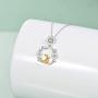 POTOPYY 925 Sterling Silver Animal Pendant Necklace Rabbit/Elephant/Penguin Jewelry Gifts for Women Mother
