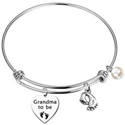 SEIRAA New Grandma Gift Grandma to Be Bracelet New Baby Gift Pregnancy Reveal Jewelry Announcement Gift for Grandmother
