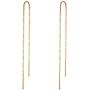 A Pair 925 Sterling Silver Tassel Threader Drop Earrings Long Chain Ear Line