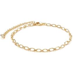 LOYATA Chain Bracelet Gold Link 14K Gold Filled Dainty Simple Jewelry Gift for Women