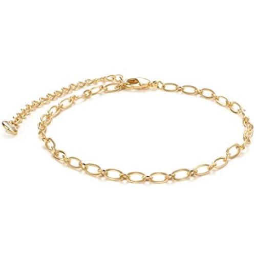 LOYATA Chain Bracelet Gold Link 14K Gold Filled Dainty Simple Jewelry Gift for Women
