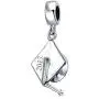 Personalized Graduate Graduation Trencher Cap Engravable Dangle Bead Charm .925 Sterling Silver Fits European Bracelet