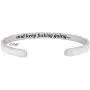Just Breathe and Keep F-ing Going Mantra Sayings Quotes Cuff Bracelet for Women & Teens, Stay Strong, Strength Encouragement Jewelry Gifts for Her