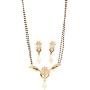 Touchstone Gold Tone Indian Bollywood Ethnic Pretty mangalsutra Necklace Set Jewelry for Women