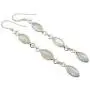 SilverStarJewel Natural Rainbow Moonstone Earrings 2.6'' 925 Solid Silver Fashion Gemstone SilverStarJewel Natural Rainbow Moonstone Earrings 2.6'' 925 Solid Silver Fashion Gemstone