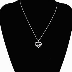 ENSIANTH Mama Bear Necklace Heart Pendant Gift for Mothers Day