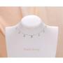 Sterling Silver Jewelry Choker Necklace Pendant Disc Chain Statement Necklace For Women Girls 13+3 inches