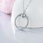 LONAGO 925 Sterling Silver O Pendant Fit Original Pandora Charm Necklace Charm Jewelry Gift for Women Girl