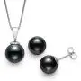 South Sea Tahitian Black Pearl Necklace Stud Earring Set for Women South Sea Tahitian Black Pearl Necklace Stud Earring Set for Women