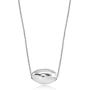 Sterling Silver Polished Oval Bead Dainty Slide Necklace