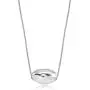 Sterling Silver Polished Oval Bead Dainty Slide Necklace