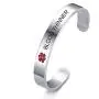 XUANPAI Personalized Stainless Steel Medical Alert Bracelet Cuff Bangle for Women Men,7.7-8 Inches XUANPAI Personalized Stainless Steel Medical Alert Bracelet Cuff Bangle for Women Men,7.7-8 Inches