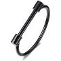 AILUOR Stainless Steel D Shape Bar Screw Shackle Horseshoe Novelty Fashion Bangle Bracelet Jewelry Unisex