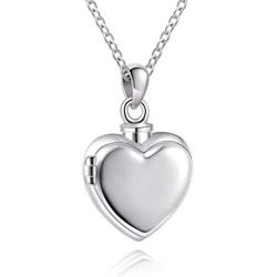 YWN 925 Sterling Silver Hold Photo and Ashes Locket Cremation Necklace Memorial Ash Pendant Urn Locket Jewelry for Women Remembrance Keepsake Gift for Loss of Loved Furry Friend