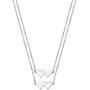 Caiyao 2-3Pcs Stainless Steel Polished Love Heart BFF Sister Pendant Necklace Peacah Heart Long Distance Best Friends Matching Necklace for Teen Girls Women Friendship Jewelry Graduation Gift