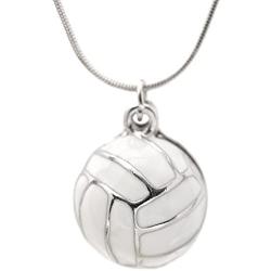 chelseachicNYC Perfect Striking White Volleyball Necklace