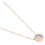 TJD 1/5 Carat Natural Brilliant Diamond Necklace 10 KT Rose Gold (H-I Color, I2 Clarity) Halo Diamond Necklace for Women Diamond Jewelry Gifts for Women