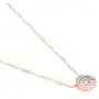 TJD 1/5 Carat Natural Brilliant Diamond Necklace 10 KT Rose Gold (H-I Color, I2 Clarity) Halo Diamond Necklace for Women Diamond Jewelry Gifts for Women