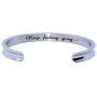 Raysunfook Inspirational Bracelet Mantra Quote Keep Going Cuff Bangle Motivational Encouragement Jewelry for Women