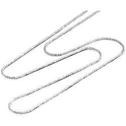 Verona Jewelers Sterling Silver Diamond Cut 2MM Sparkle Chain Necklace Criss Cross Necklace- Shiny Necklace Sparkling Chain Sterling Silver Necklace