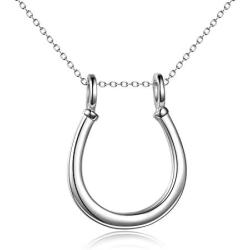 POPLYKE Ring Holder Necklace 925 Sterling Silver Ring Keeper Pendant Jewelry Gifts for Women