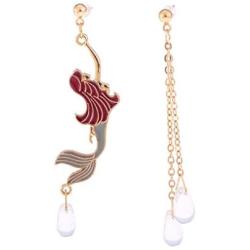Mermaid Tears Dangle&Drop Earring Jewelry for Girls Women, Long Asymmetric Waterdrop Earrings
