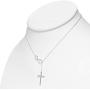 925 Sterling Silver Infinity Cross Necklace For Women - Modern Cross And Infinity Necklace - Infinity Love Cross Pendant In 3 Color Styles - Religious Jewelry with Adjustable Chain - Top Gifting Idea