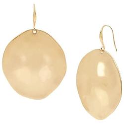Large Sculptural Disc Drop Earrings