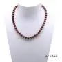 JYX Pearl Necklace Set Coffee Freshwater Pearl Necklace and Bracelet Set 8-9mm Flat Round JYX Pearl Necklace Set Coffee Freshwater Pearl Necklace and Bracelet Set 8-9mm Flat Round