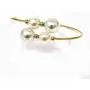 Lura Pearl Bangle: 24K Gold Plated Stainless Steel Shell Pearl Bangle Bracelet Lura Pearl Bangle: 24K Gold Plated Stainless Steel Shell Pearl Bangle Bracelet