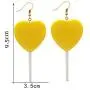 Mountainer Cute Heart Lollipop Candy Color Simulation Food Dangle Earring for Women Girl Funny Jewelry Mountainer Cute Heart Lollipop Candy Color Simulation Food Dangle Earring for Women Girl Funny Jewelry
