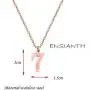 ENSIANTH Lucky Number Necklace Stainless Steel Pendant Necklace Birthday Gift Rose Gold Necklace Number 0-9 ENSIANTH Lucky Number Necklace Stainless Steel Pendant Necklace Birthday Gift Rose Gold Necklace Number 0-9