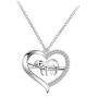 Sloth Necklace Heart Cute Animal Slider Sloths Stuffed Jewelry Engraved Keep me in your heart Gift for Animal Lovers Girls Women (blank)