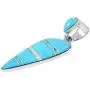 Turquoise Pendant Necklace in Sterling Silver 925 & Genuine Turquoise (Select Style)