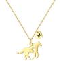 Girls Horse Necklace, Dainty Horse Jewelry for Girls Initial Necklace, Stainless Steel Kids Heart Initial Necklace Horse Girl Horse Pendant Letter Necklace Horse Gifts for Teen Girls Horse Lovers