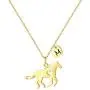 Girls Horse Necklace, Dainty Horse Jewelry for Girls Initial Necklace, Stainless Steel Kids Heart Initial Necklace Horse Girl Horse Pendant Letter Necklace Horse Gifts for Teen Girls Horse Lovers