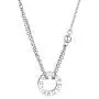 Solid Sterling Silver Circle''LOVE'' Engraved Annulus Pendant Necklace 18''+2'' Extender